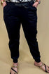 Pull On Jogger - Black w/Belt BOTTOMS ZAC & RACHEL 