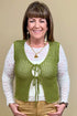 Tie Front Vest JRTOP CASUAL TOP BLUPEPPER 