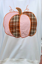 Patch Pumpkin Long Sleeve Top MISSY BASIC KNIT:~~Unassigned~~ SOUTHERN GRACE 