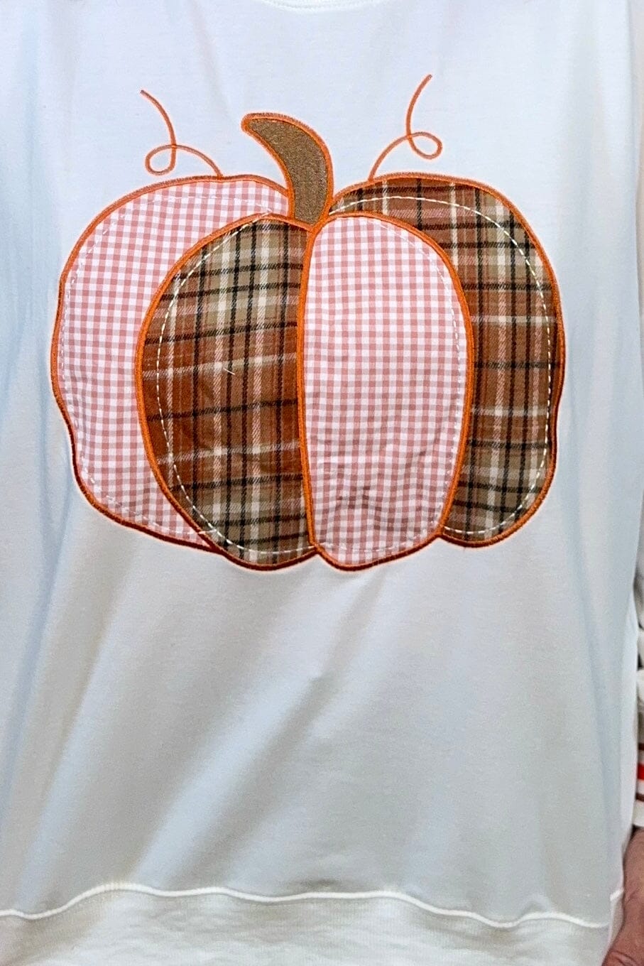 Patch Pumpkin Long Sleeve Top MISSY BASIC KNIT:~~Unassigned~~ SOUTHERN GRACE 