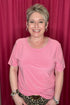 Scoop Neck Tee MISSY BASIC KNIT SOUTHERN LADY PINK S 