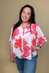 Floral Flutter Sleeve Button Down Collared Top MISSY TOP SPECIAL ZAC & RACHEL 