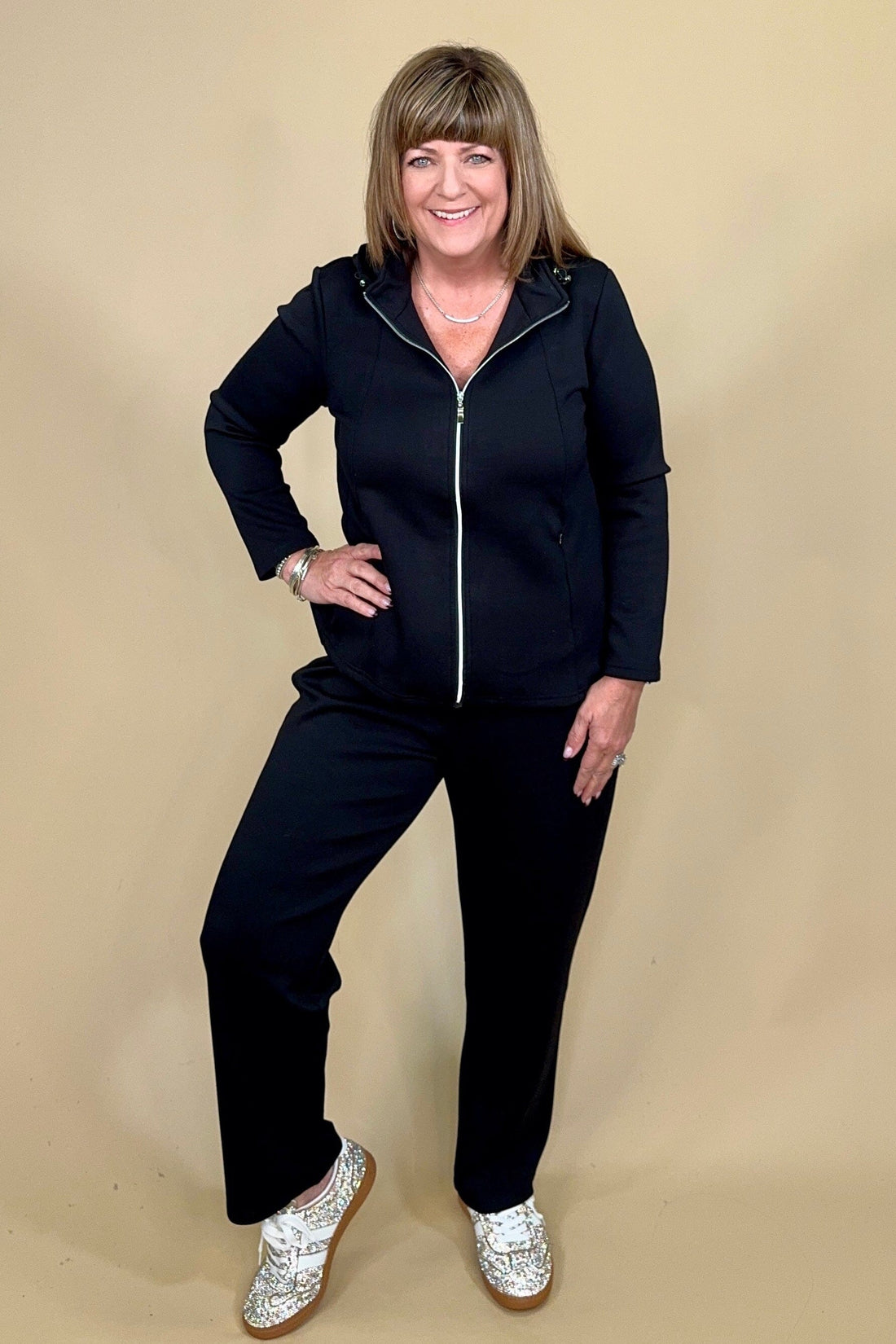 Soft Stream Zip Up Top w/ Hood JACKET CREATION 