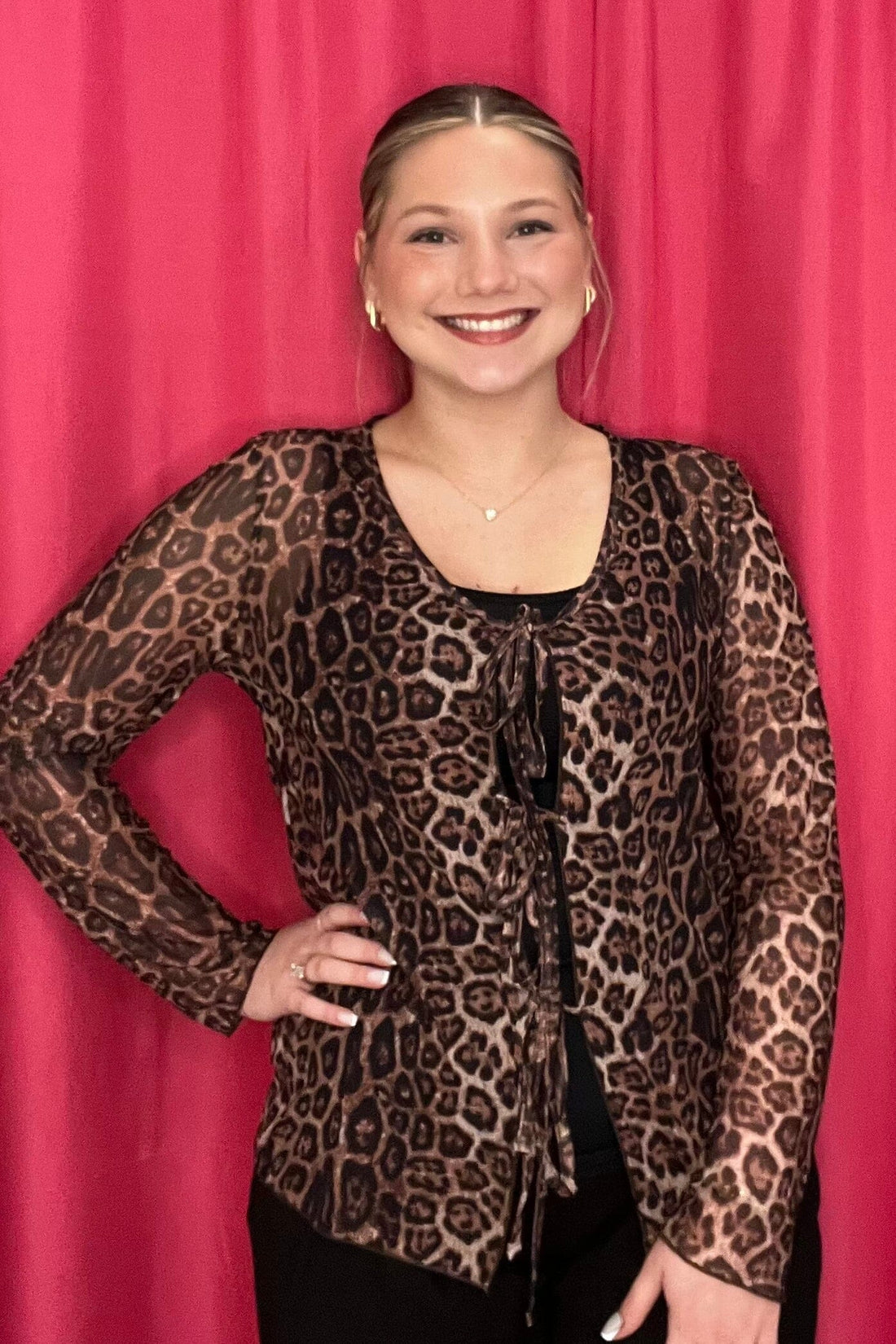 Range &amp; Roar Mesh Top w/Ties OUTFIT COMPLETER STERLINGKREEK 