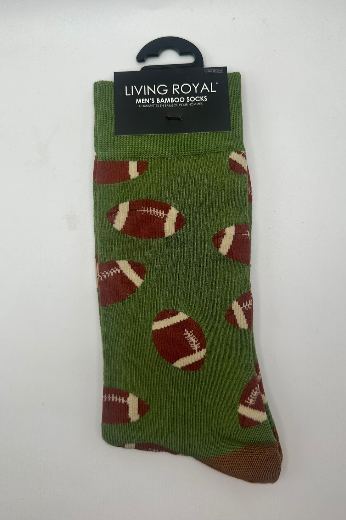 Football Mens Bamboo Crew Socks GIFT/OTHER LIVINGROYAL 