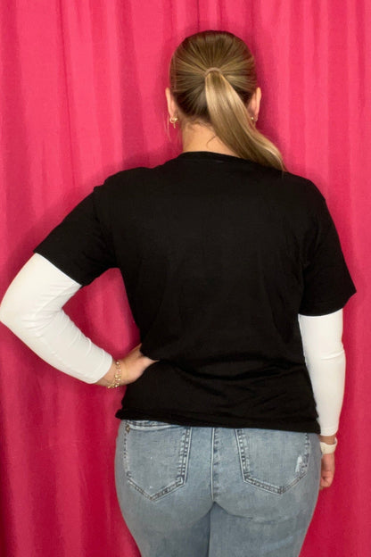 KC Breaking Records T-Shirt MISSY BASIC KNIT HUSTLE &amp; HEART 