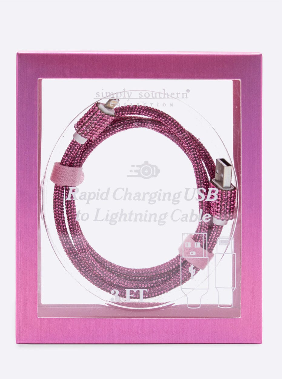 Rapid Charging USB-C 3Ft Cable GIFT/OTHER SIMPLY SOUTHERN PINK USB-C 