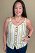 Button Front Woven Cami MISSY TOP SPECIAL TRIBAL 