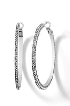 Meridian Silver Thin Large Hoop Earrings BJEWELRY Brighton Collectables 