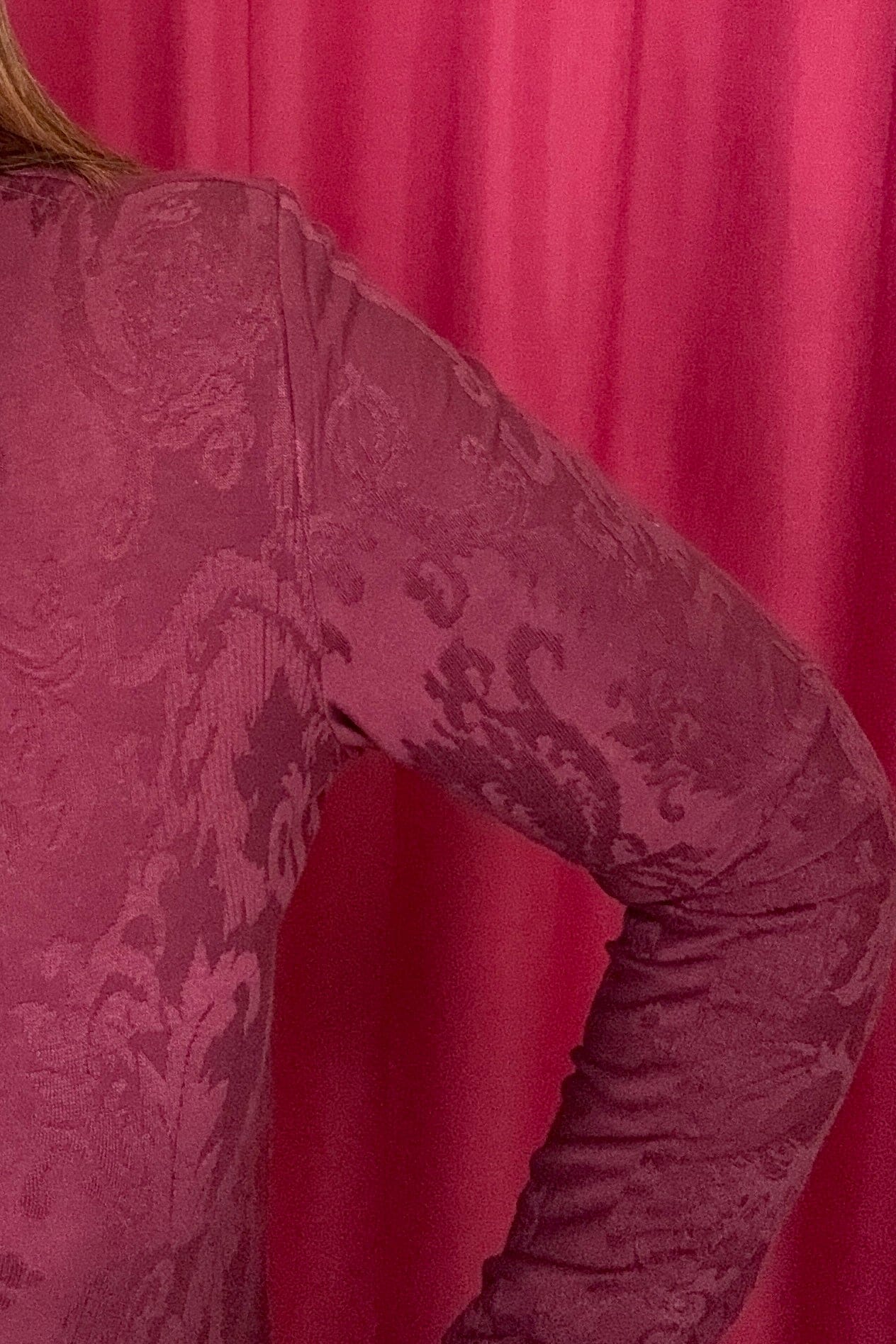 Long Sleeve Mock Neck Top MISSY BASIC KNIT TRIBAL 