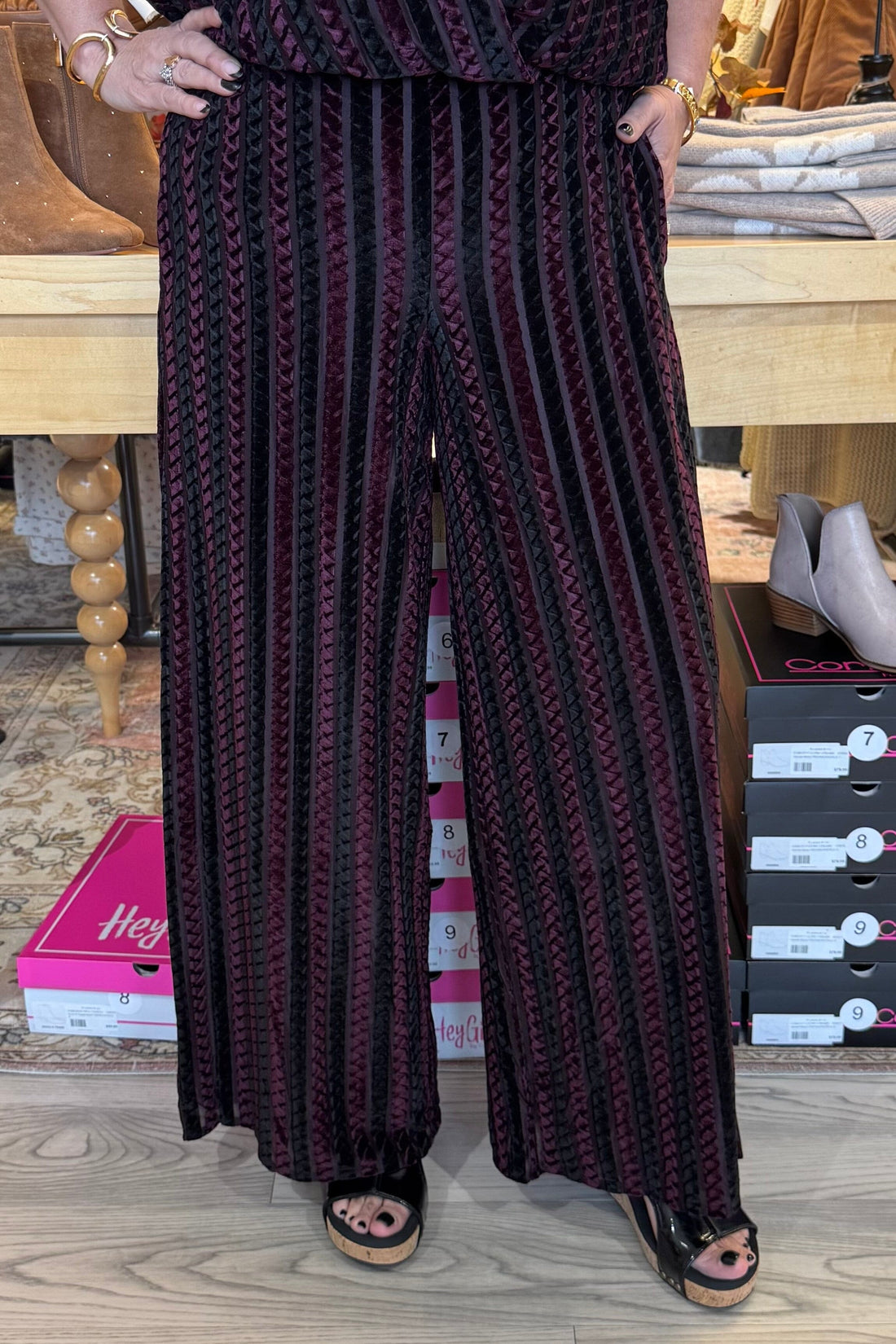 Pull On Wide Leg Knit Pant 30&quot; Inseam BOTTOMS LIVERPOOL 