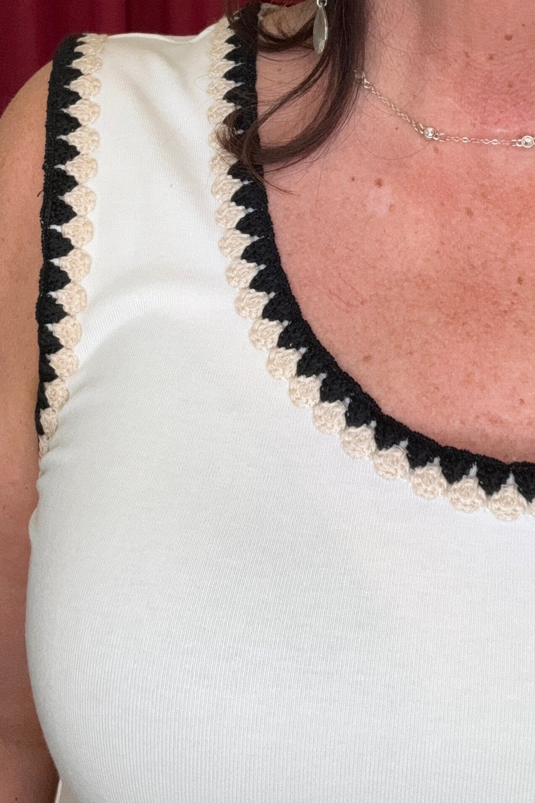 Interlok Knit Top w/Crochet Detail MISSY TOP SPECIAL CHARLIEB 