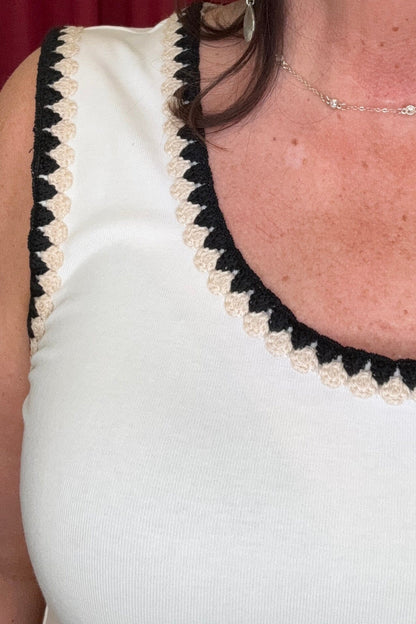 Interlok Knit Top w/Crochet Detail MISSY TOP SPECIAL CHARLIEB 