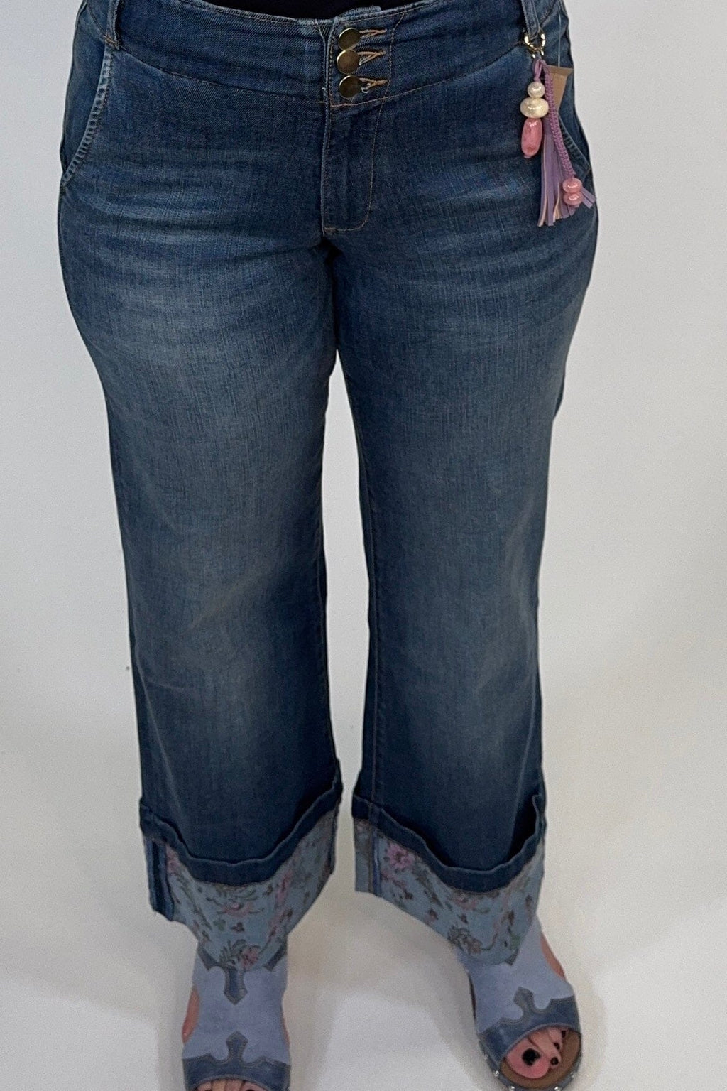 Audrey Palazzo Cuff Jean BOTTOMS:~~Unassigned~~ TRIBAL 