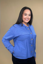 Modal Span Try Button Down Hoodie OUTFIT COMPLETER HABITAT 