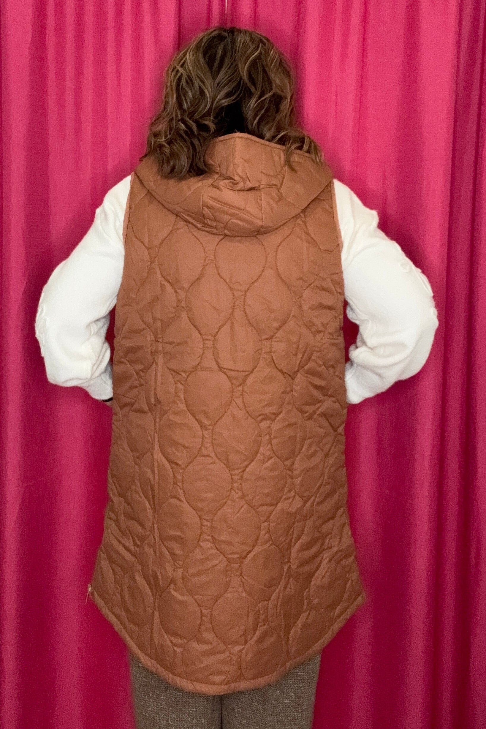 Hooded Vest w/Pockets OUTFIT COMPLETER KEREN HART 