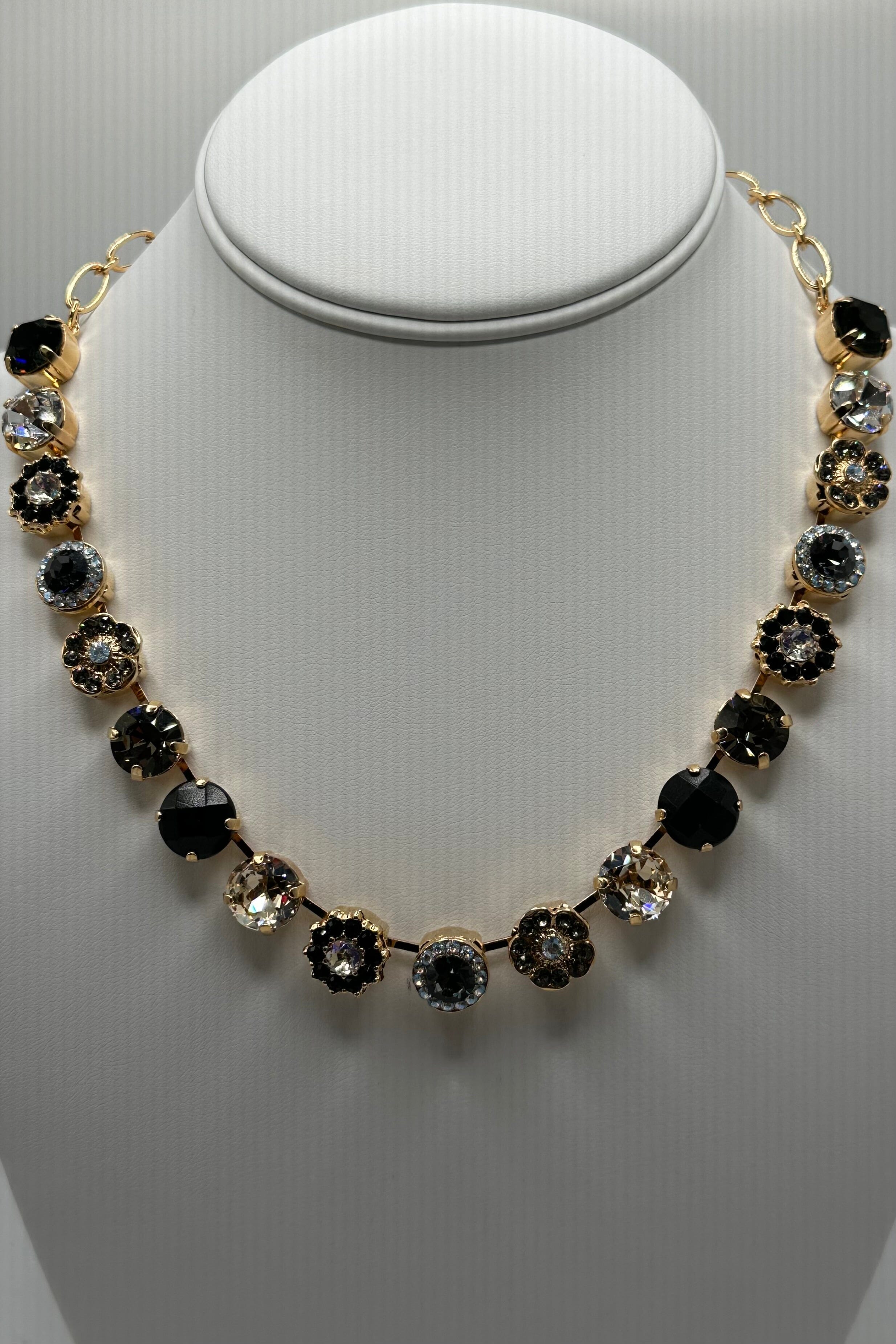 Large Rosette Necklace in "Black Orchid" - Yellow Gold BETTERBRANDJEWELRY MICHALSMARIANA 