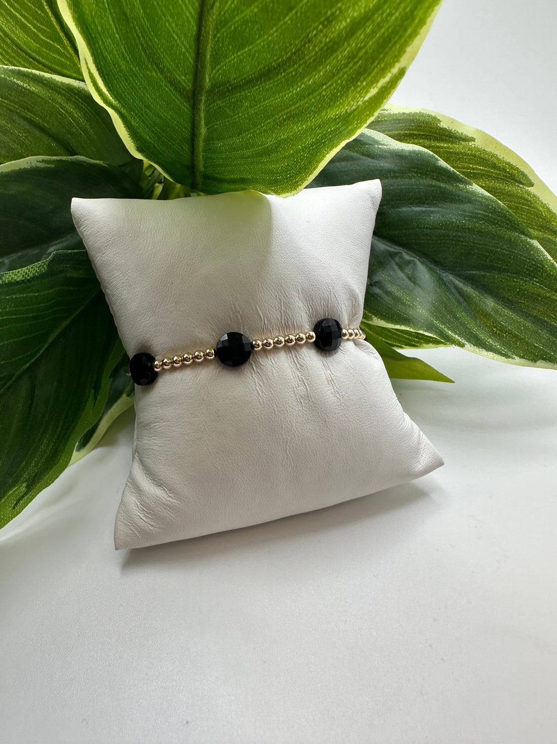 Enewton Admire Gold 3mm Bead Bracelet- Faceted Onyx JEWELRY ENEWTON