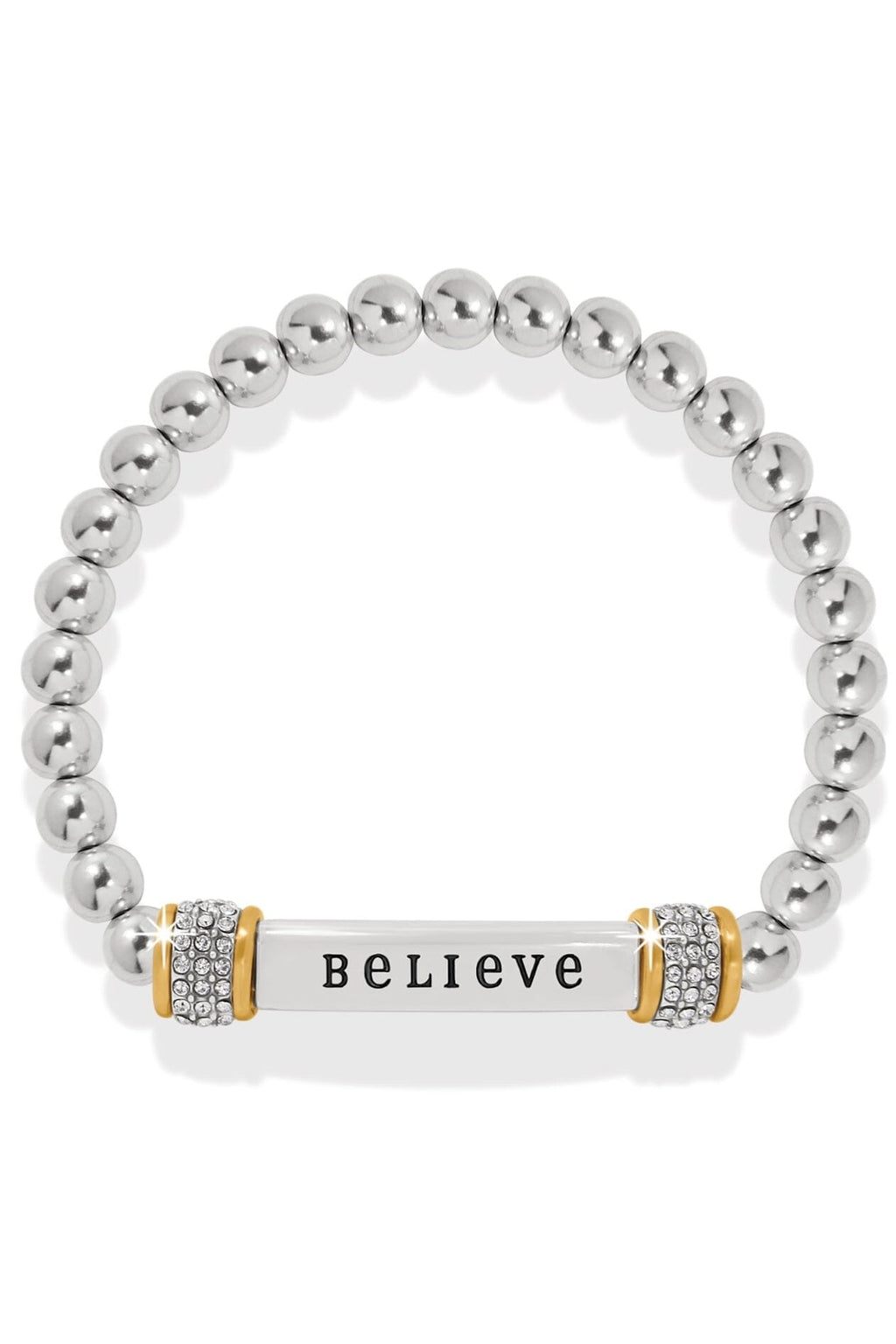 Meridian Believe Two Tone Stretch Bracelet BJEWELRY Brighton Collectables 