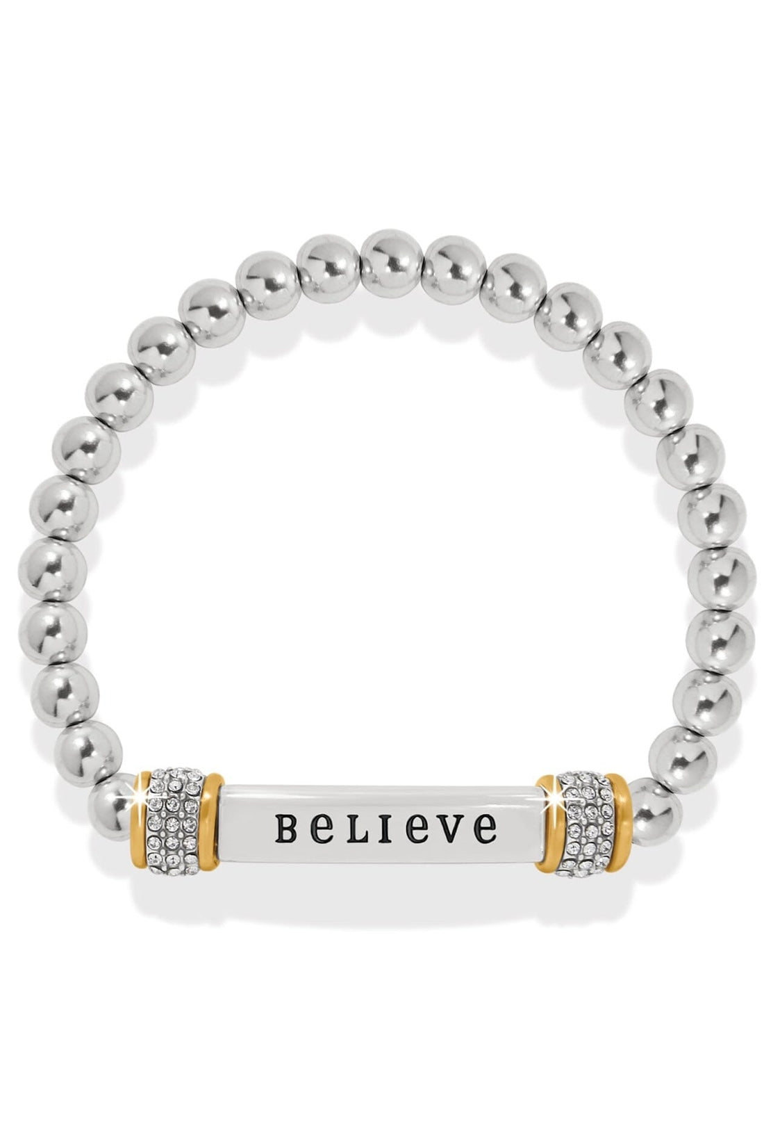 Meridian Believe Two Tone Stretch Bracelet BJEWELRY Brighton Collectables 