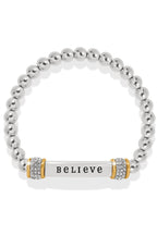 Meridian Believe Two Tone Stretch Bracelet BJEWELRY Brighton Collectables 