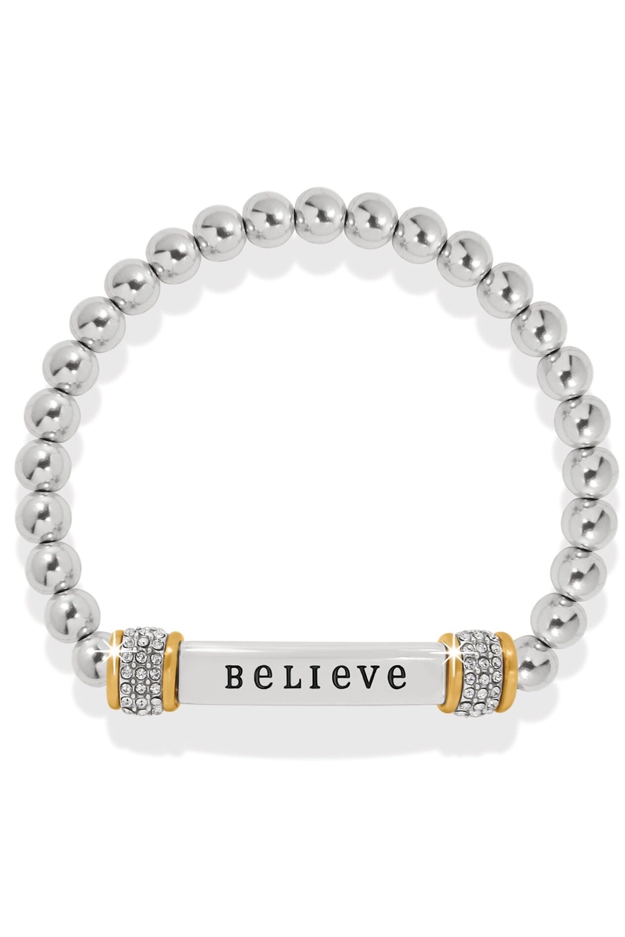 Meridian Believe Two Tone Stretch Bracelet BJEWELRY Brighton Collectables 