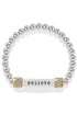 Meridian Believe Two Tone Stretch Bracelet BJEWELRY Brighton Collectables 
