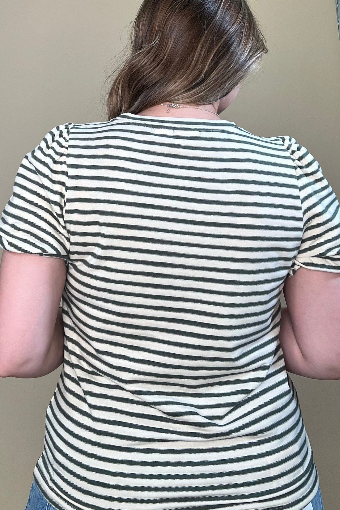 Short Bubble Sleeve Striped T-Shirt MISSY TOP SPECIAL ZAC &amp; RACHEL 