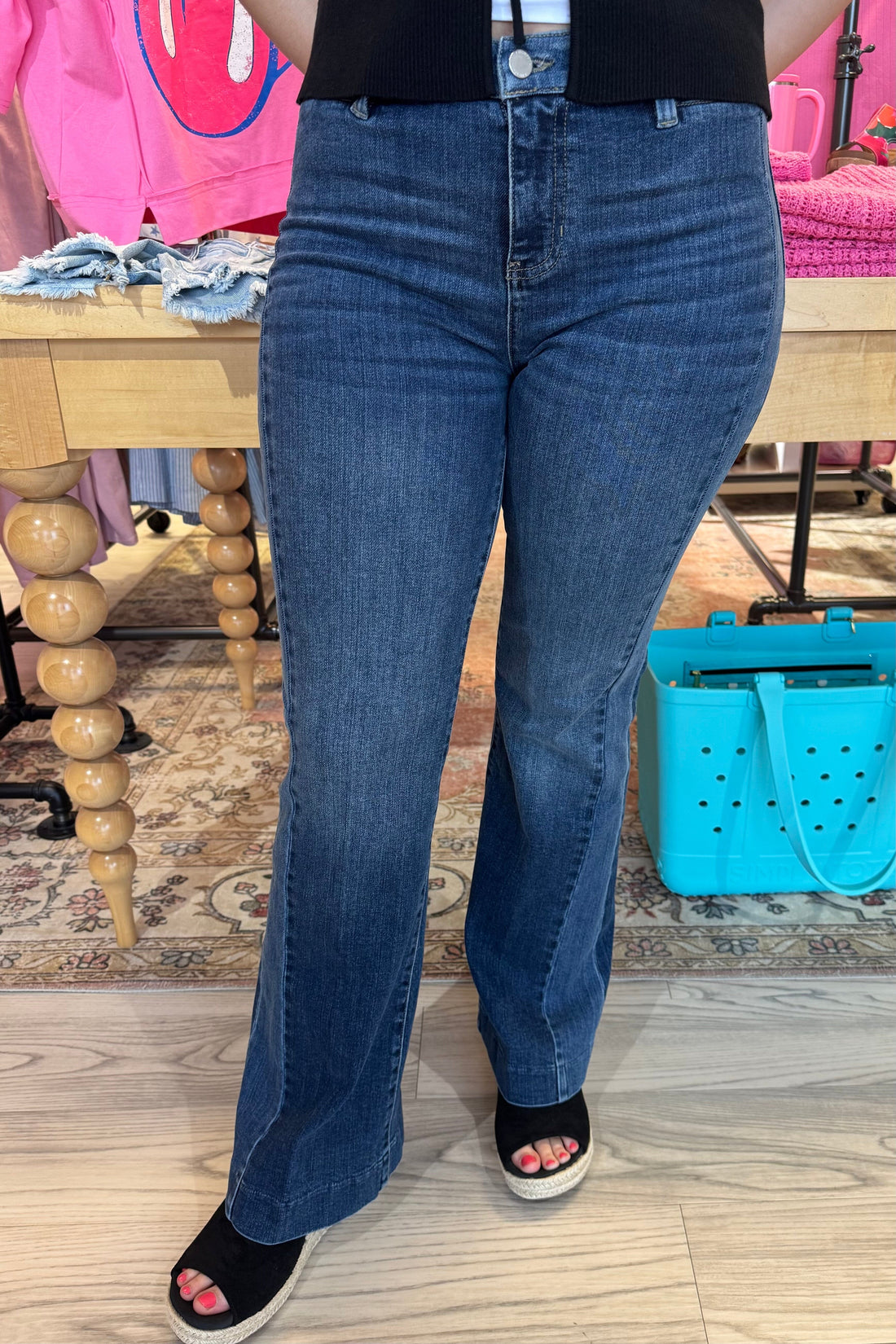 Hannah Flare w/Blocking Details JEANS LIVERPOOL 