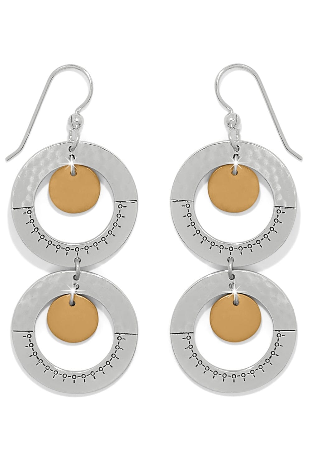 Palm Canyon 2 Tone French Wire Earrings BJEWELRY Brighton Collectables 