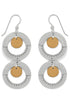 Palm Canyon 2 Tone French Wire Earrings BJEWELRY Brighton Collectables 