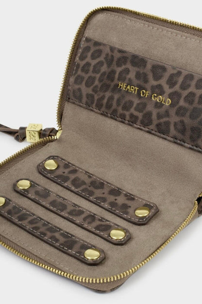 Leopard Slim Jewelry Case HANDBAGS KATIE LOXTON 