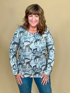 Animal Sparkle Long Sleeve MISSY TOP SPECIAL:~~Unassigned~~ CREATION 
