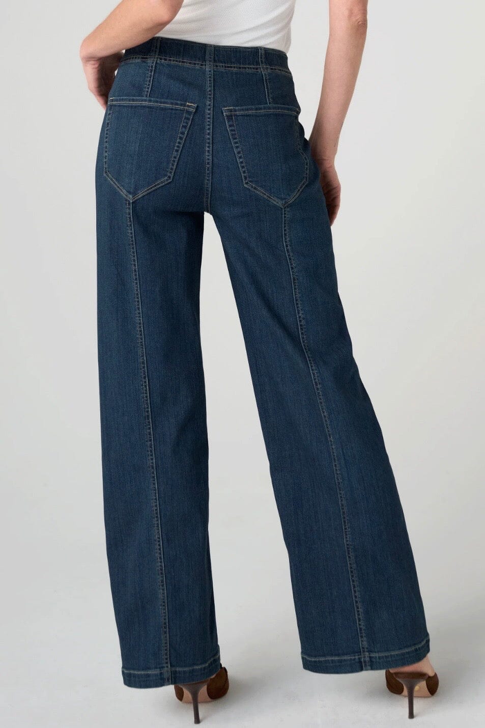 32" High Rise Wide Leg Seam Detail Jean JEANS:LPTRUNKFALL26 LIVERPOOL 