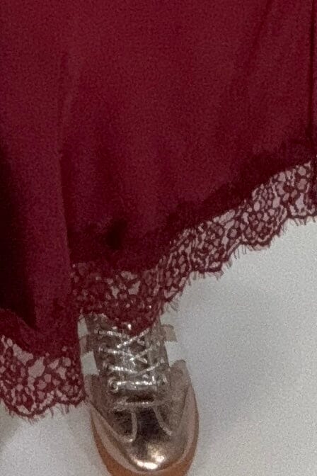 Satin Skirt w/ Lace Hem BOTTOMS:~~Unassigned~~ TRIBAL 