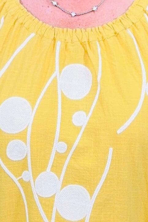 3/4 Slv Embroidered Woven Top MISSY TOP SPECIAL LIVERPOOL 