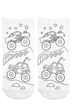 Monster Truck Coloring Socks GIFT/OTHER LIVINGROYAL 