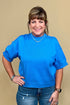 Crew Neck Elbow Length Sleeves Sweater JRTOP CASUAL TOP GLAM 