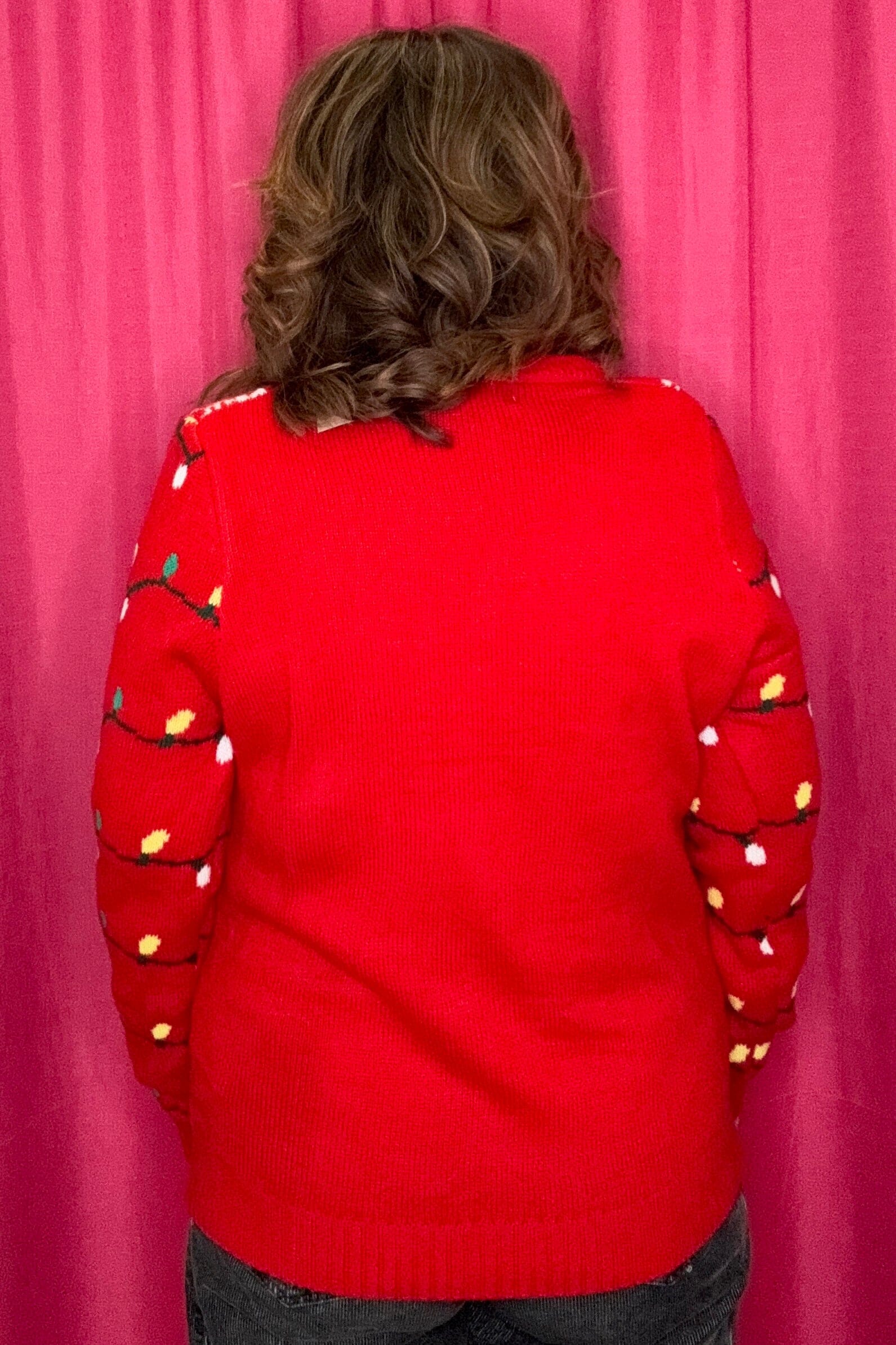 Reindeer Sweater w/Holiday Lights SWEATER JESS LEA 