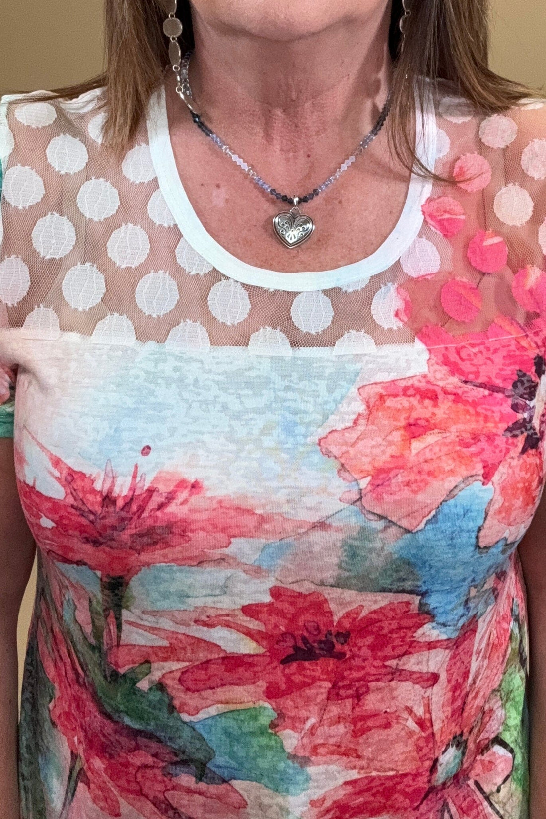 Short Sleeve Floral Printed Top MISSY TOP SPECIAL CREATION 