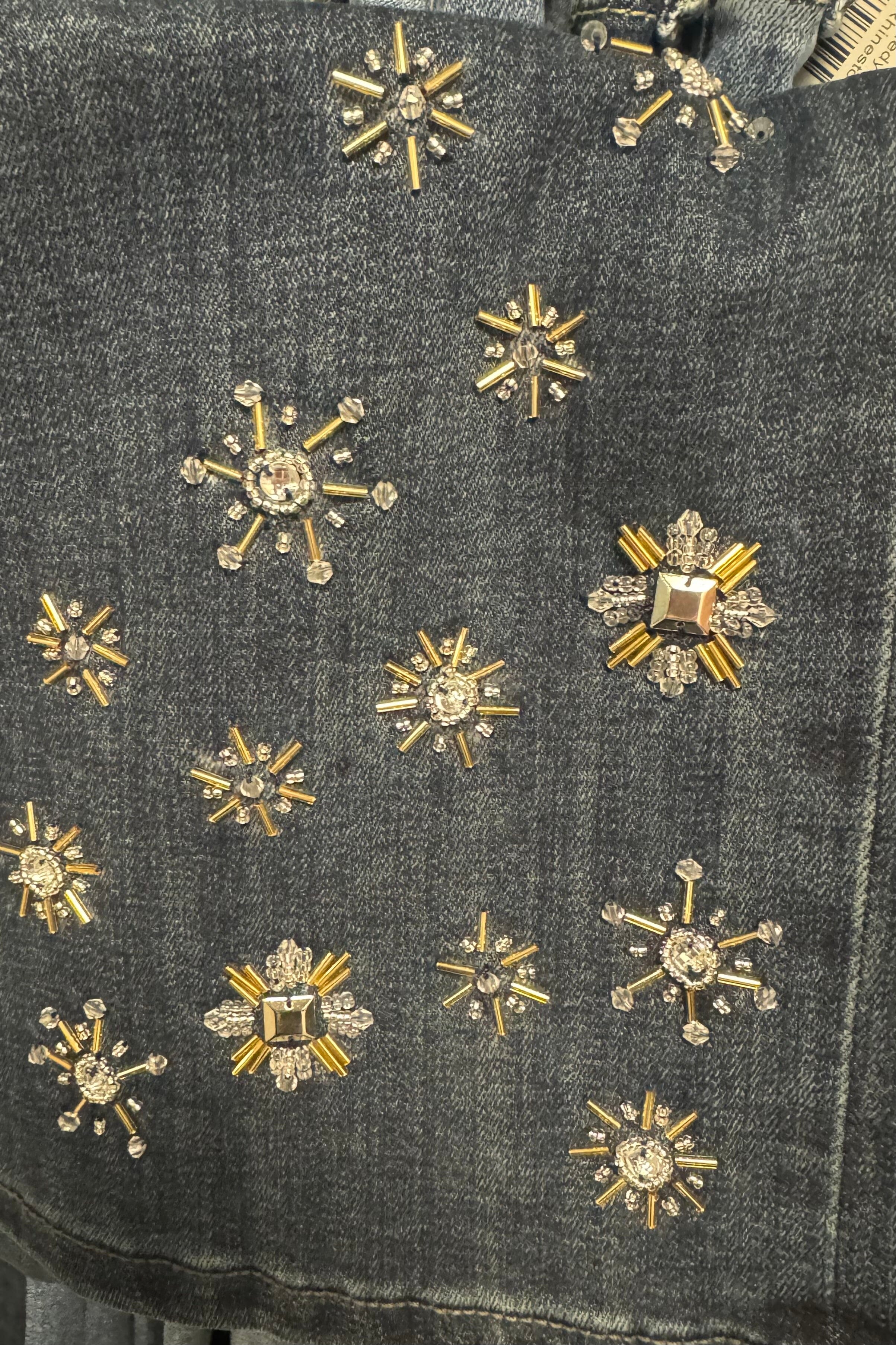 Kennedy Straight Leg w/Rhinestone Snowflakes BOTTOMS LIVERPOOL 