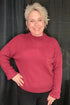 Long Sleeve Mock Neck Pocket Detail Sweater SWEATER BLUPEPPER 
