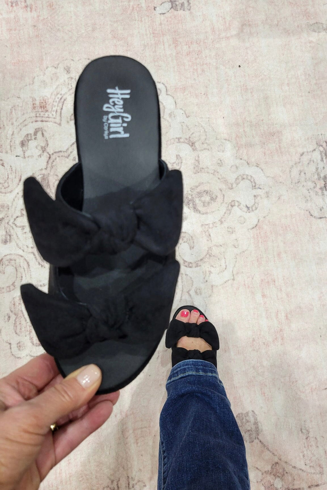 Put A Bow On It Black Shoe SHOES CORKYS 