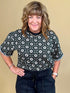 Crew Neck Jacquard High Low Top JR TOP DRESSY:~~Unassigned~~ UMGEE 