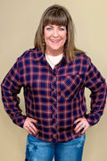 Long Sleeve Plaid Button Down MISSY TOP SPECIAL ZAC & RACHEL 