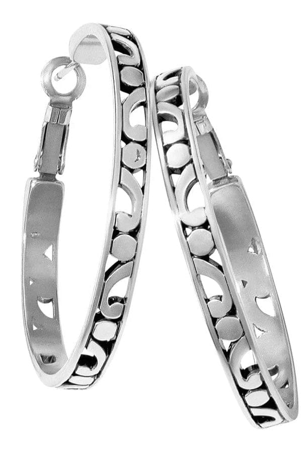 Large Silver Contempo Hoop Earrings BJEWELRY Brighton Collectables 