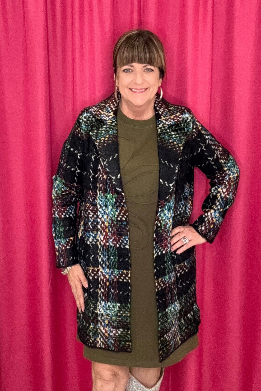 Long Sleeve Open Front Sweater Coat JACKET LIVERPOOL