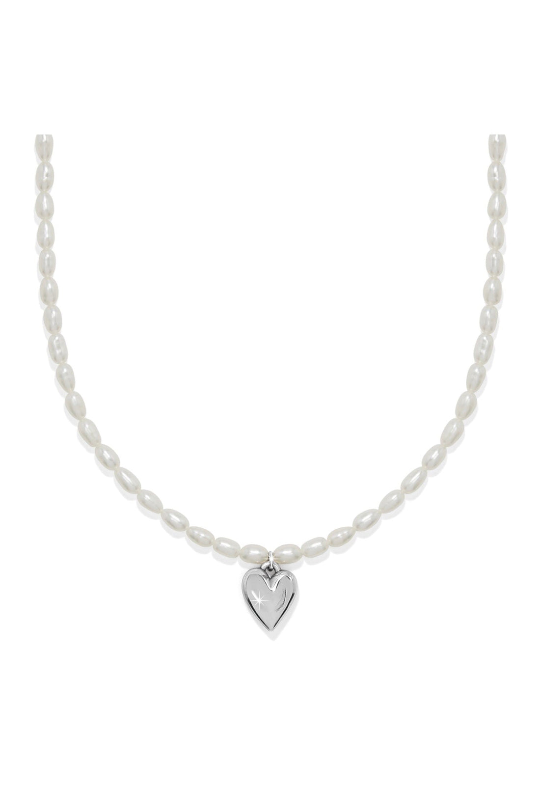 Cascade Embrace Pearl Heart Necklace BJEWELRY Brighton Collectables 