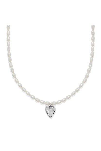 Cascade Embrace Pearl Heart Necklace BJEWELRY Brighton Collectables 