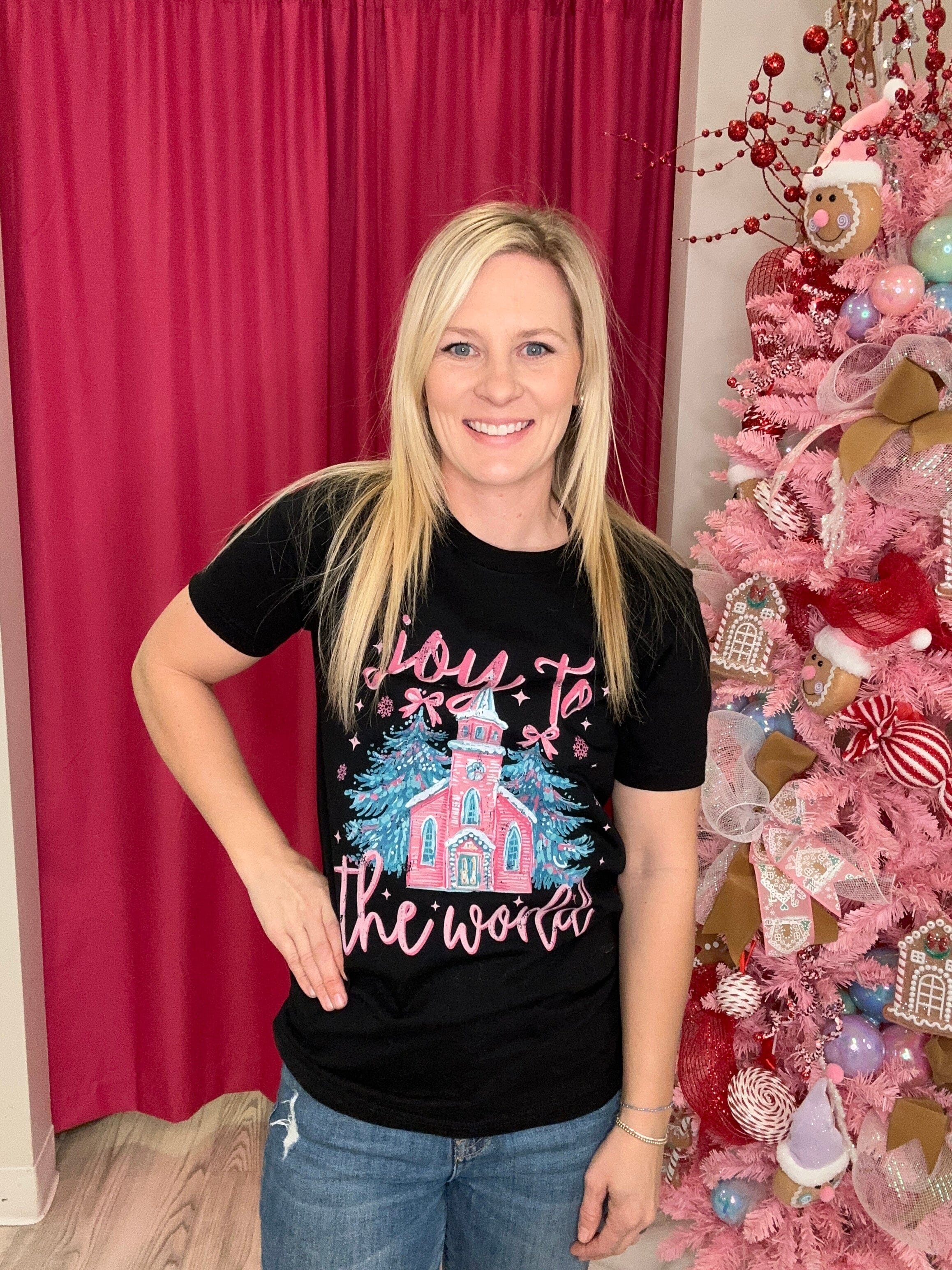 Joy to the World T-Shirt MISSY BASIC KNIT REBELROSE/ATTITUDETEES 